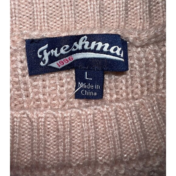 Freshman 1996 Pink Knit Sweater Womens Large Long Sleeve L(29in) Width(7in) - Picture 3 of 3